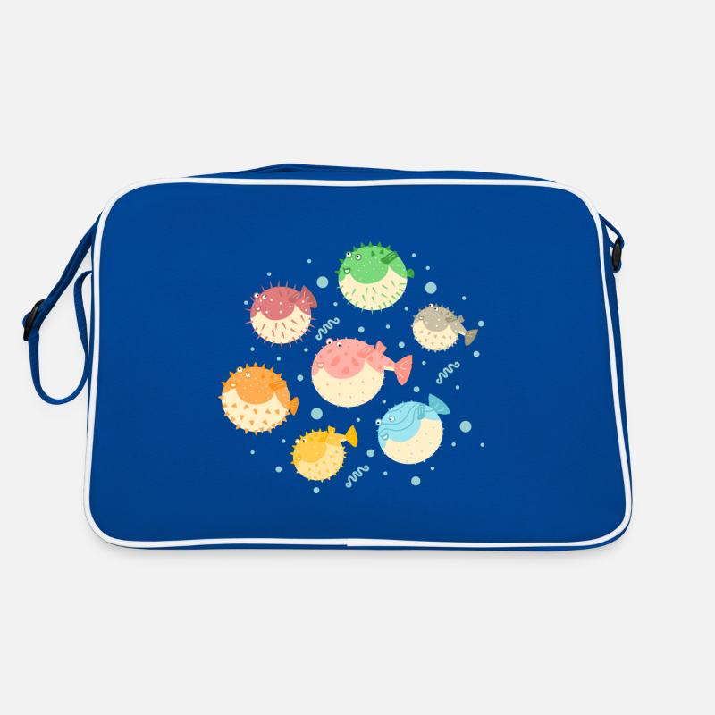 Colorful Puffer Fish Retro Bag