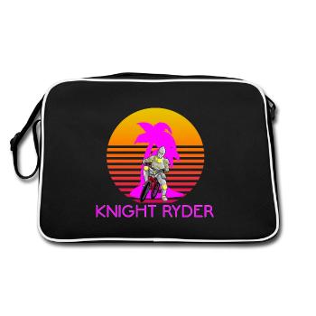 KNIGHT RYDER - MÉDIÉVAL BMX BIKER RÉTRO SUNSET 80s - Sac Retro - noir/blanc - Dos