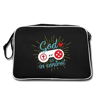 Christian Gamer Christian Gaming Cross Gift - Retro Bag - black/white - Back