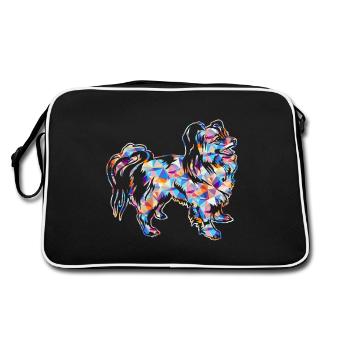Papillon Dog Geometric - Retro Bag - black/white - Back