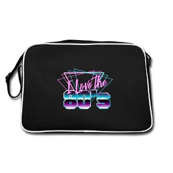I Love The 80s Shirt Retro Eighties 80s - Retro Bag - black/white - Back