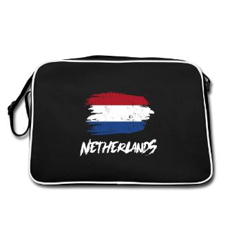 Netherlands flag for a Netherlands fan - Retro Bag - black/white - Back