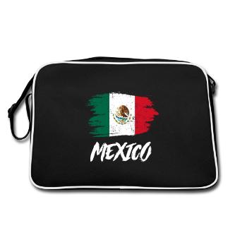 Mexico flag for Mexico vacation - Retro Bag - black/white - Back