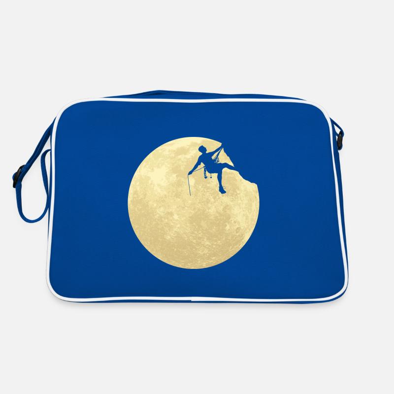 Cool mountaineering climbing bouldering moonlight Retro Bag