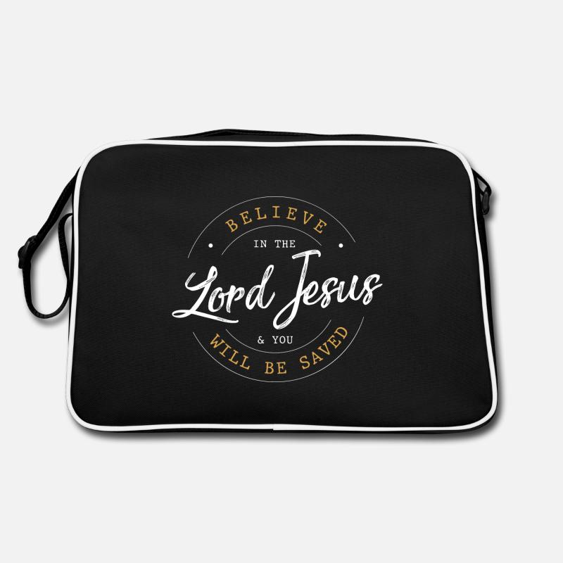 Christliches Jesus Geschenk - Retro Tasche - Schwarz/Weiß
