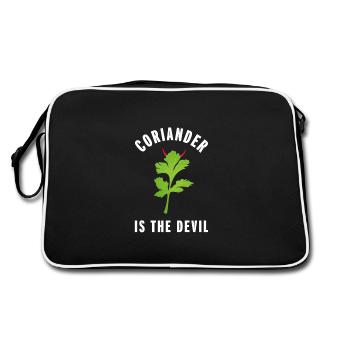 La coriandre est le diable | Cadeau drôle pour coriandre - Sac Retro - noir/blanc - Dos