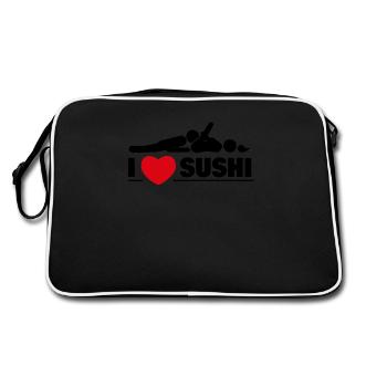 J'adore Sushi Sexy Kinky - Sac Retro - noir/blanc - Dos