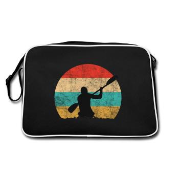 Paddeln - Retro Tasche - Schwarz/Weiß - Hinten