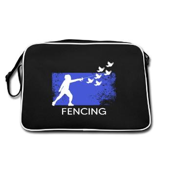 Escrime Escrime Fleuret Épée Escrime sportive - Sac Retro - noir/blanc - Dos