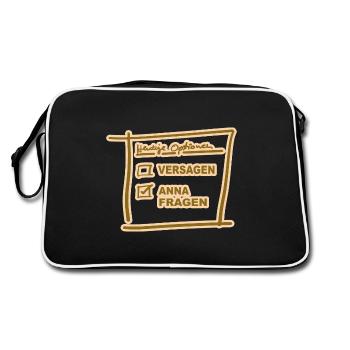 Anna - Retro Tasche - Schwarz/Weiß - Hinten