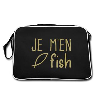 Je m'en fish - Sac Retro - noir/blanc - Dos