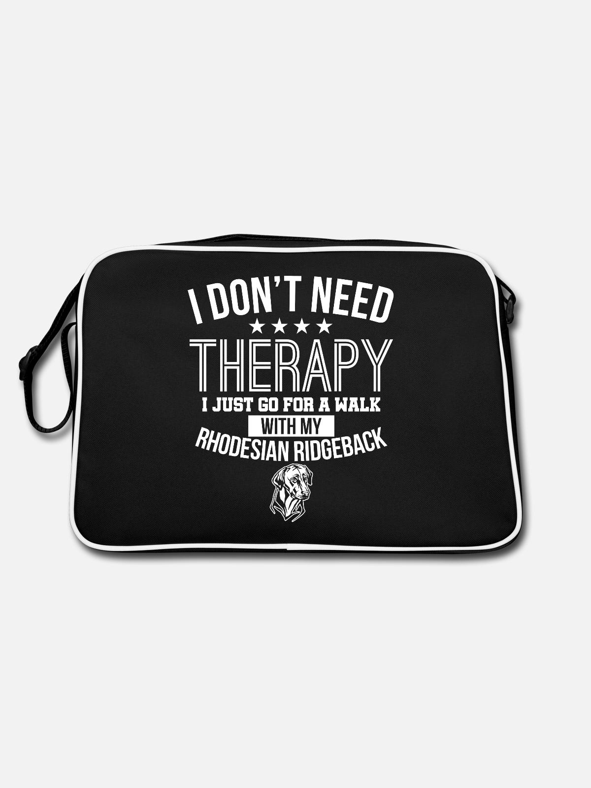 Rhodesian Ridgeback - Sac Retro - noir/blanc - Dos