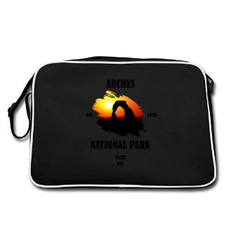 Arches National Park Utah USA Stone Arch Geology - Retro Bag - black/white - Back