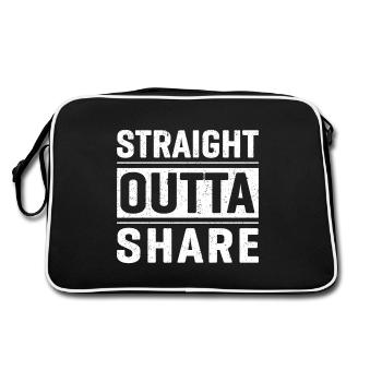 Straight outta share - Retro Bag - black/white - Back