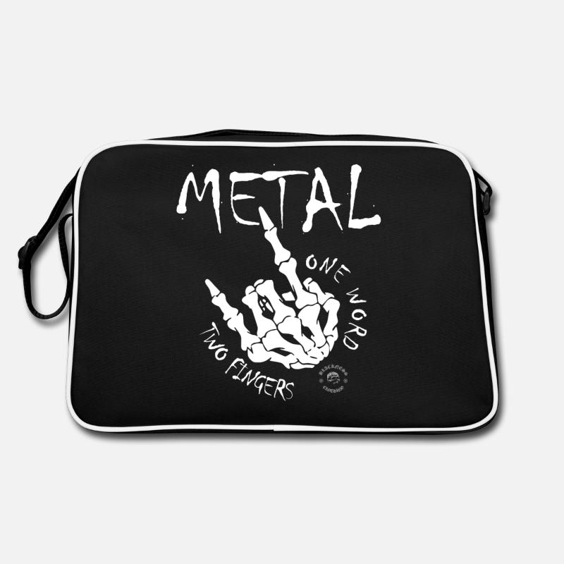 Pommes fourche Devil Horns rocker heavy metal main Sac Retro