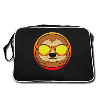 Animaux cool animal drôle - Sac Retro - noir/blanc - Dos