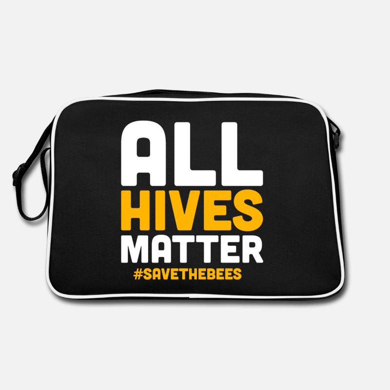 Funny Beekeeping Design Quote All Hives Matters Retro Tasche