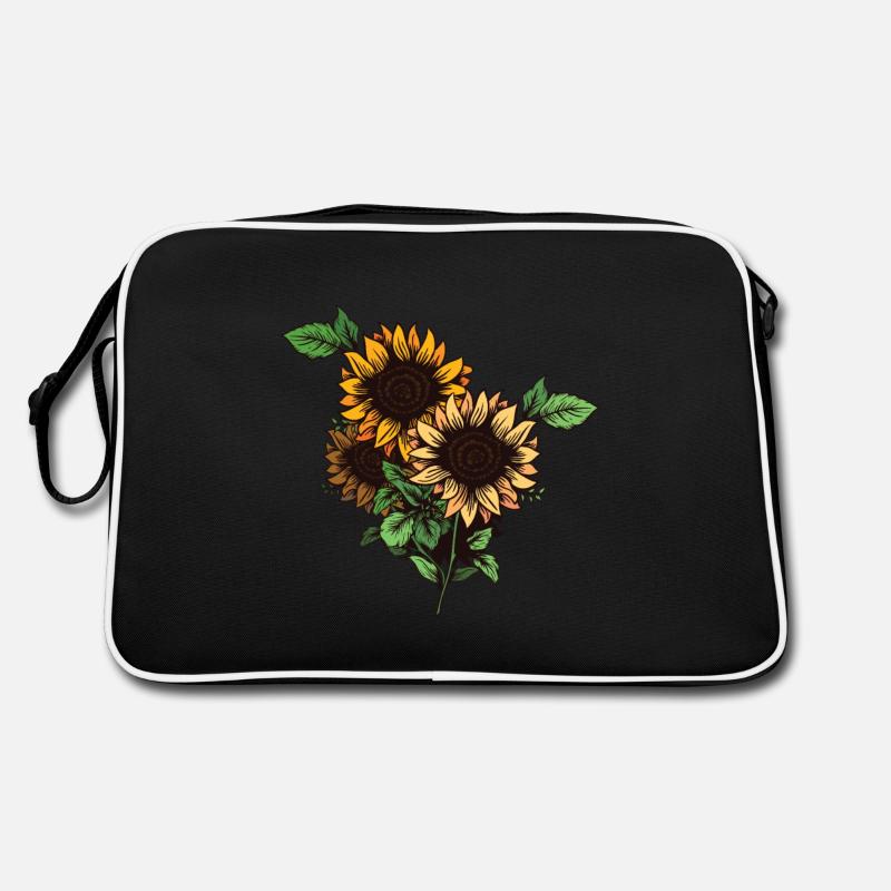 Sonnenblumen Retro Tasche