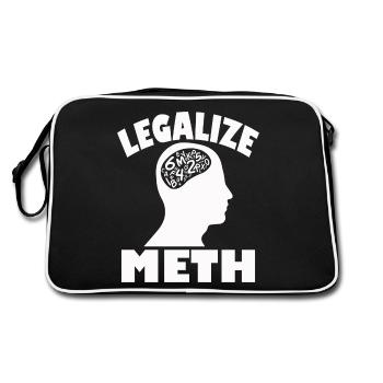 Drôle légaliser l'impression Meth Humor - Sac Retro - noir/blanc - Dos
