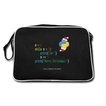 Ho! Ho! Ho! - Joyeux Noël -Chemise Geek Python - Sac Retro - noir/blanc - Dos