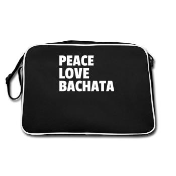 Peace Love Bachata - Sac Retro - noir/blanc - Dos