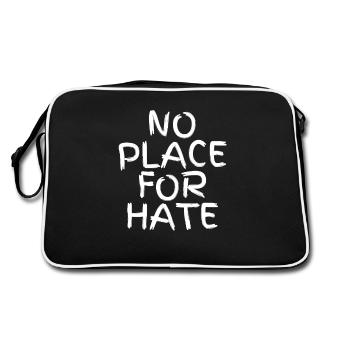 No Place For Hate - Retro Bag - black/white - Back