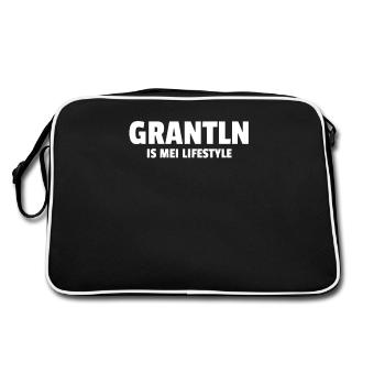 Grantln Is Mei Lifestyle - Retro Tasche - Schwarz/Weiß - Hinten