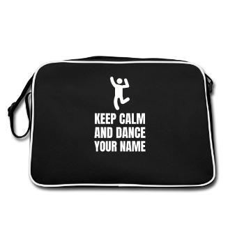 Gardez votre calme et dansez votre nom - Sac Retro - noir/blanc - Dos