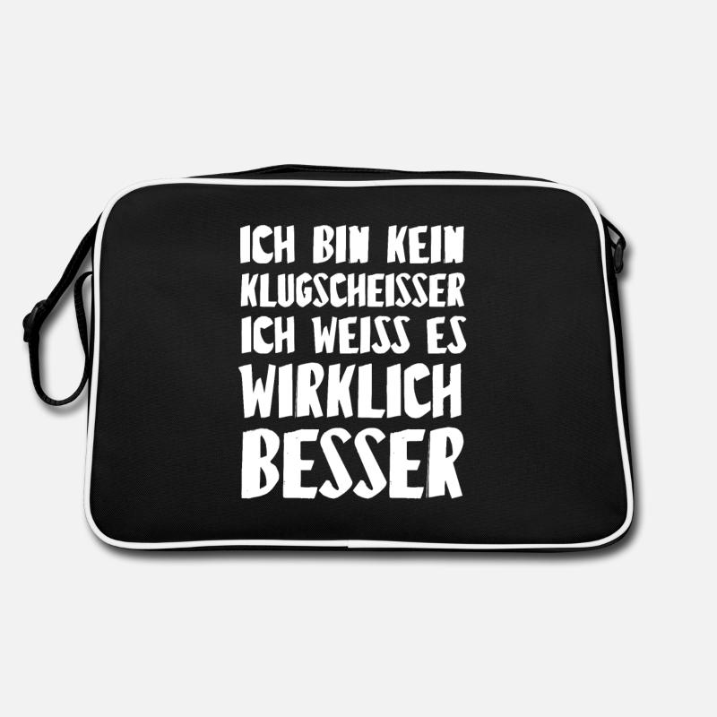 Klugscheisser Geschenk Retro Tasche
