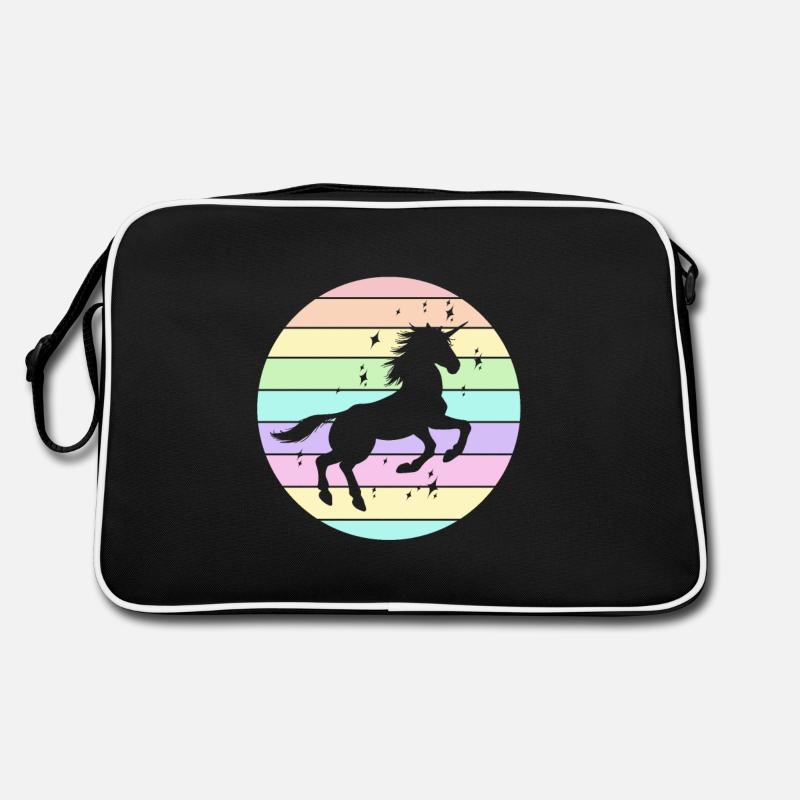 Abstract Unicorn Silhouette Sac Retro