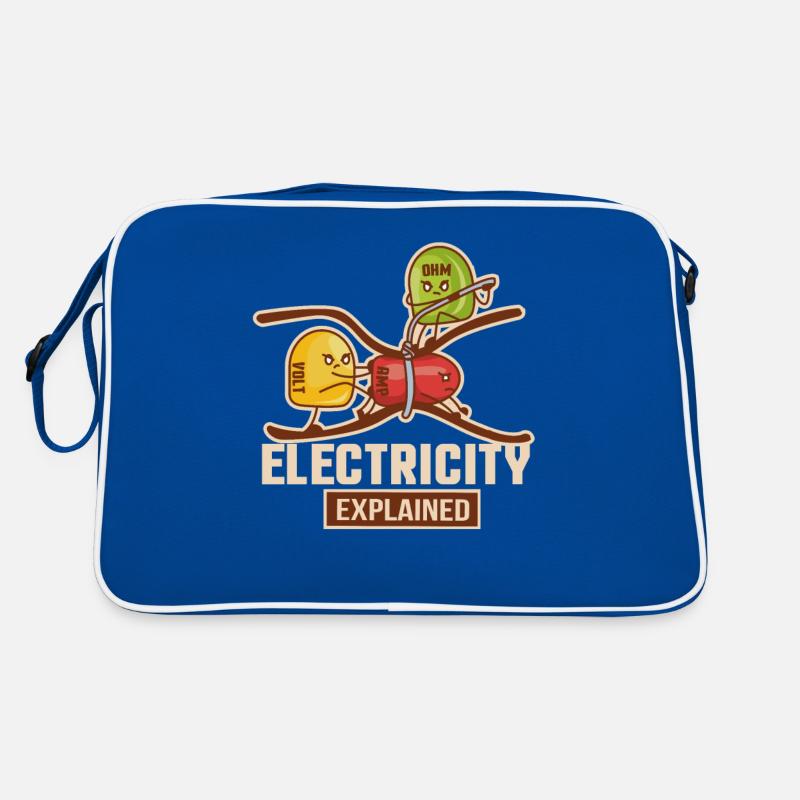 Electricity Explained Physics | Funny Teacher Nerd Retro Bag