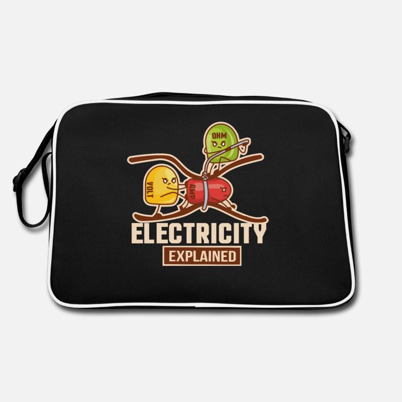 Electricity Explained Physique | Funny prof geek Sac Retro