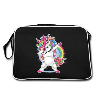 Einhorn Comic Dapping - Sac Retro - noir/blanc - Dos