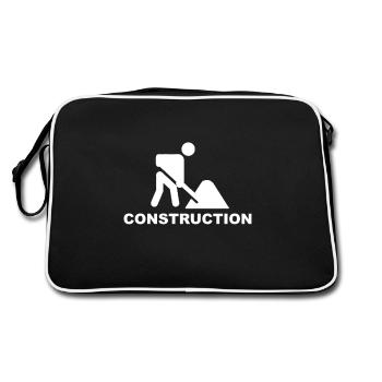 Construction /Construction /Construction /Conversion /Help - Retro Bag - black/white - Back