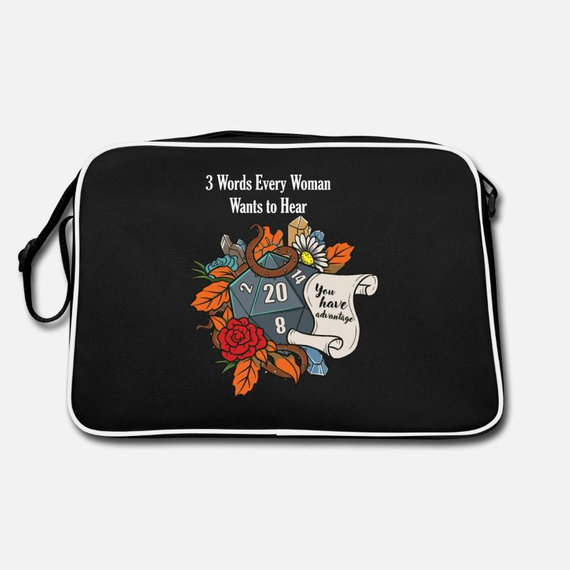 Roleplaying RPG Valentines Day TableTop D20 Dice Retro Tasche