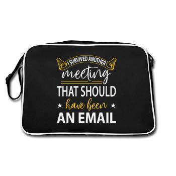 Meeting survived - Retro Bag - black/white - Back
