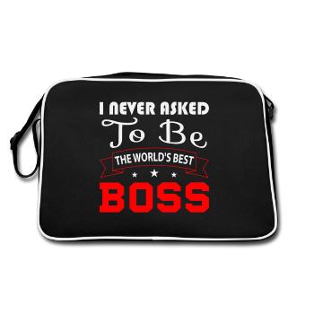 Bester Chef - Retro Tasche - Schwarz/Weiß - Hinten