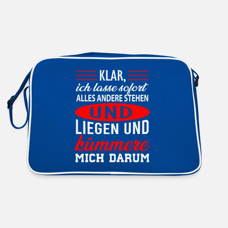 Lustiger Spruch Arbeit Retro Tasche