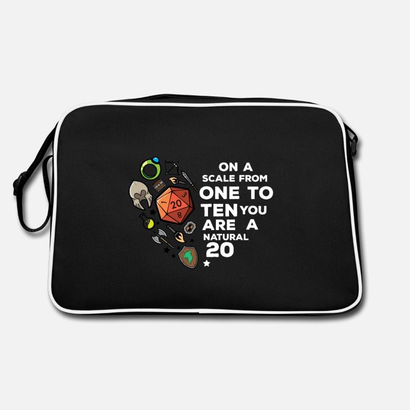 RPG Rollenspiel Geschenk Valentinstag D20 Herz Retro Tasche