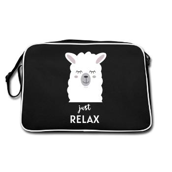 Lama détends-toi - Sac Retro - noir/blanc - Dos
