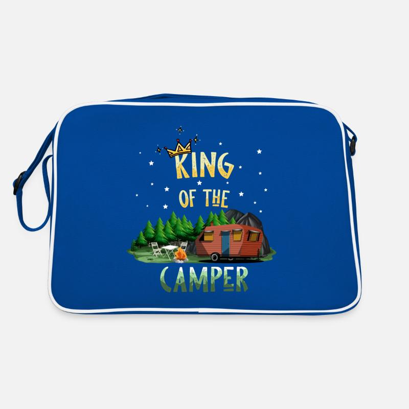 Camping König Camper Wohnwagen Geschenk Retro Tasche