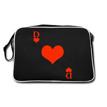 Jeu de cartes Carnival & Mardi Gras Queen of Hearts - Sac Retro - noir/blanc - Dos
