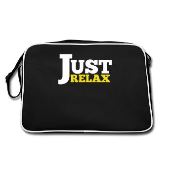 Just Relax - Retro Tasche - Schwarz/Weiß - Hinten