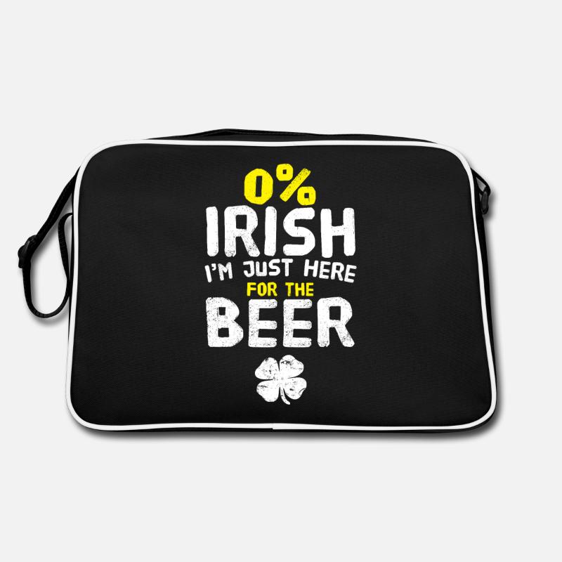 0% Irish Just Here For the Beer St. Patrick's Day Sac Retro