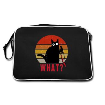 Chat noir au couteau quoi ? - Sac Retro - noir/blanc - Dos
