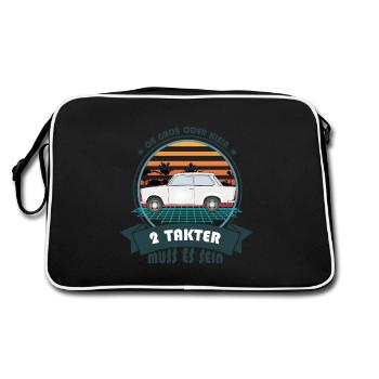  IFA 601 Trabbi DDR racing cardboard 2-stroke - Retro Bag - black/white - Back