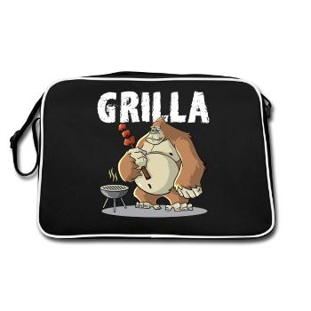 Grill Barbecue Fumeur Griller Gorille Dire Griller - Sac Retro - noir/blanc - Dos
