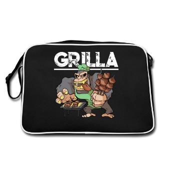 Grill Barbecue Fumeur Griller Gorille Dire Griller - Sac Retro - noir/blanc - Dos