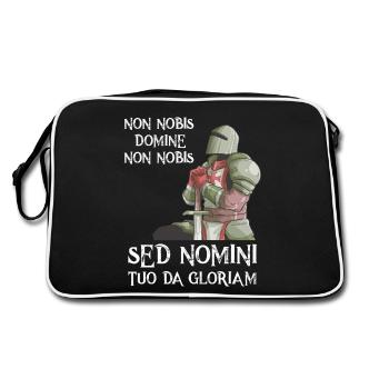 Chevalier Templier Graphique Templier Temple Chevalier Prière - Sac Retro - noir/blanc - Dos