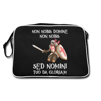 Chevaliers Templiers Graphiques Templiers Temples Chevaliers - Sac Retro - noir/blanc - Dos